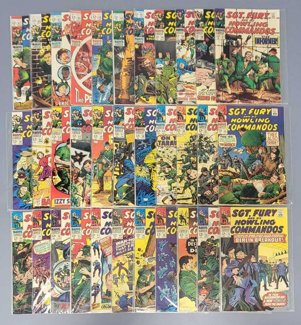 Thirty-three Marvel Sgt Fury and his Howling Commandos #s 35-67 (1 of 4)