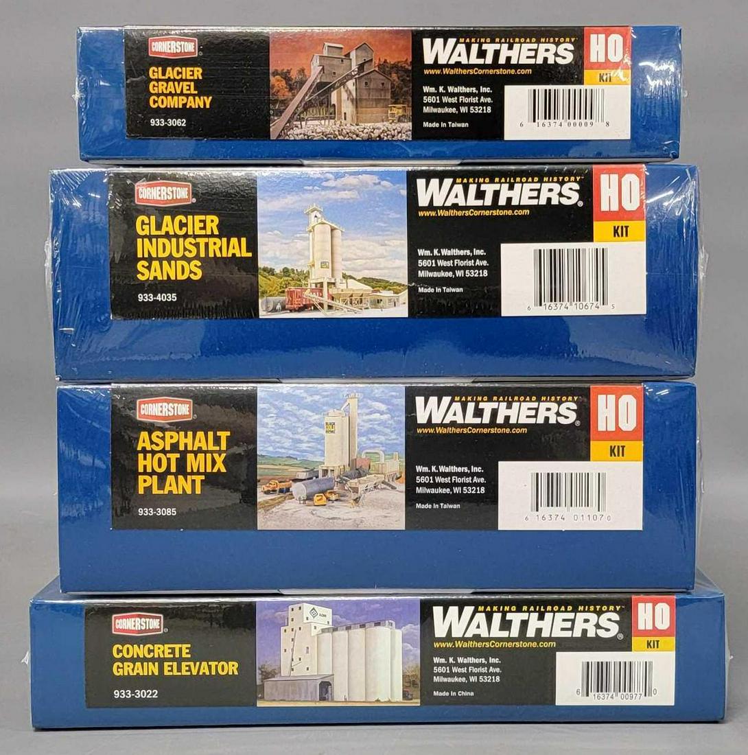 Four factory sealed Walthers HO scale building kits (1 of 5)
