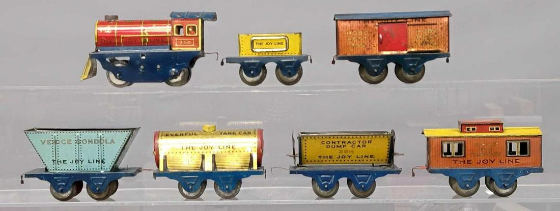 Marx Joy Line tin lithographed mechanical train set (1 of 6)