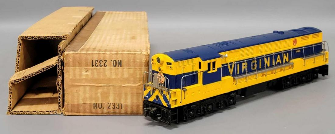 Mint Lionel postwar O 2331 Virginian Fairbanks Morse trainmaster in original box (1 of 10)