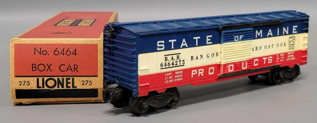 Unrun Lionel postwar O 6464-275 State of Maine box car in original box (1 of 9)