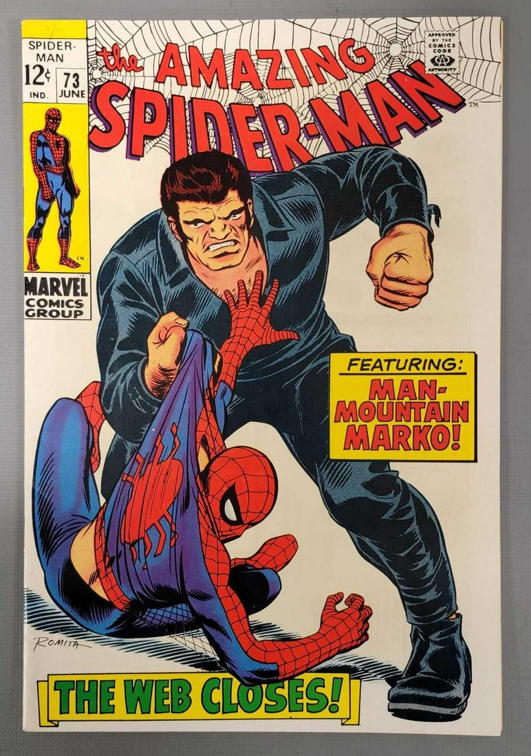 Amazing Spider-man 73 1st appearance of Silvermane and Man-Mountain Marko: Amazing Spider-man 73, 1st appearance of Silvermane; 1st appearance of Man-Mountain Marko, higher grade as seen in the photos.