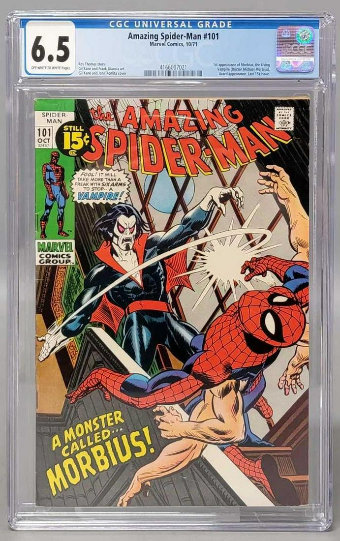 Amazing Spider-man 101 1st appearance of Morbius CGC 6.5 plus bonus (1 of 9)