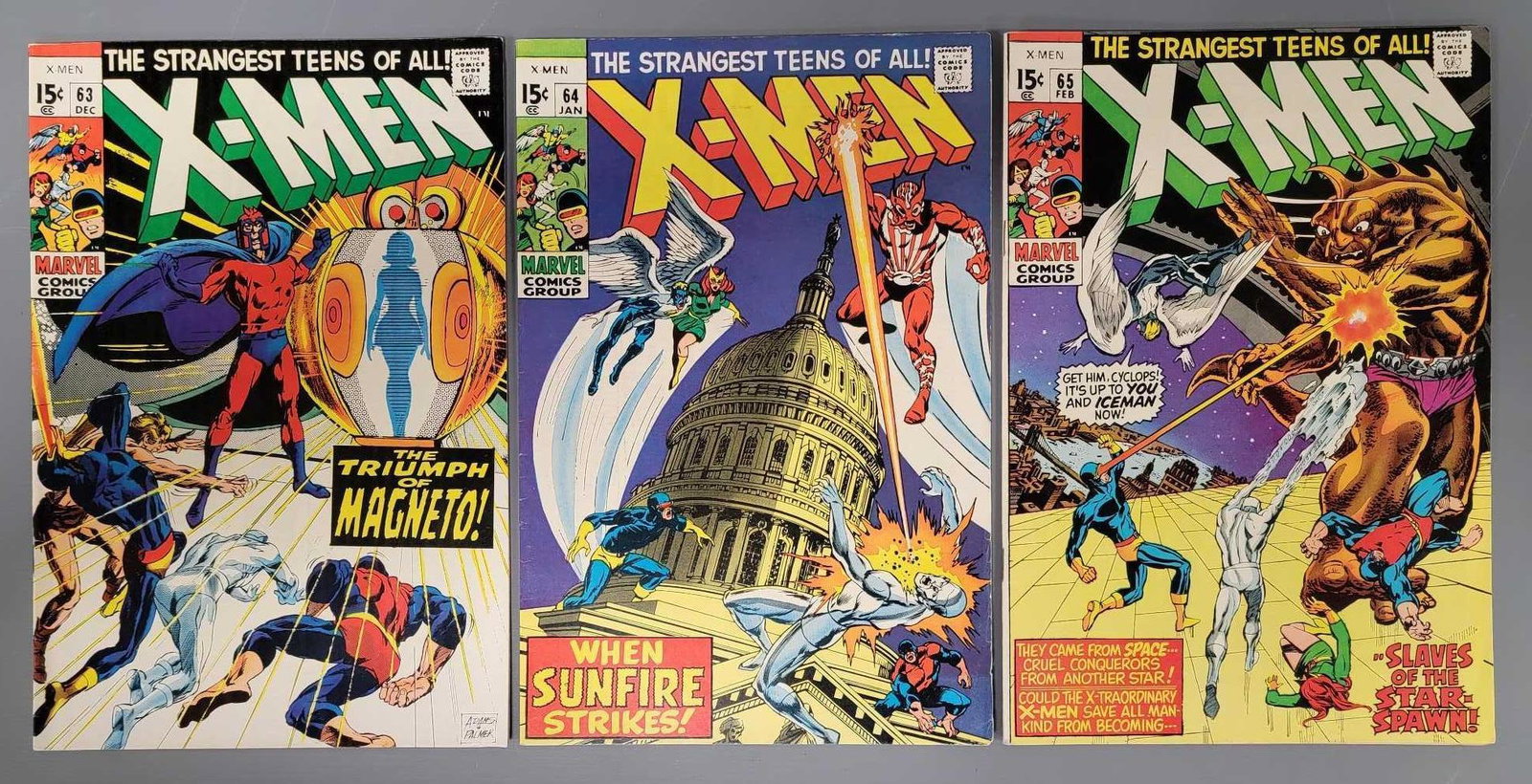 X-Men 63 64 65 1st appearance of Lorelei 1st appearance of Sunfire (1 of 5)