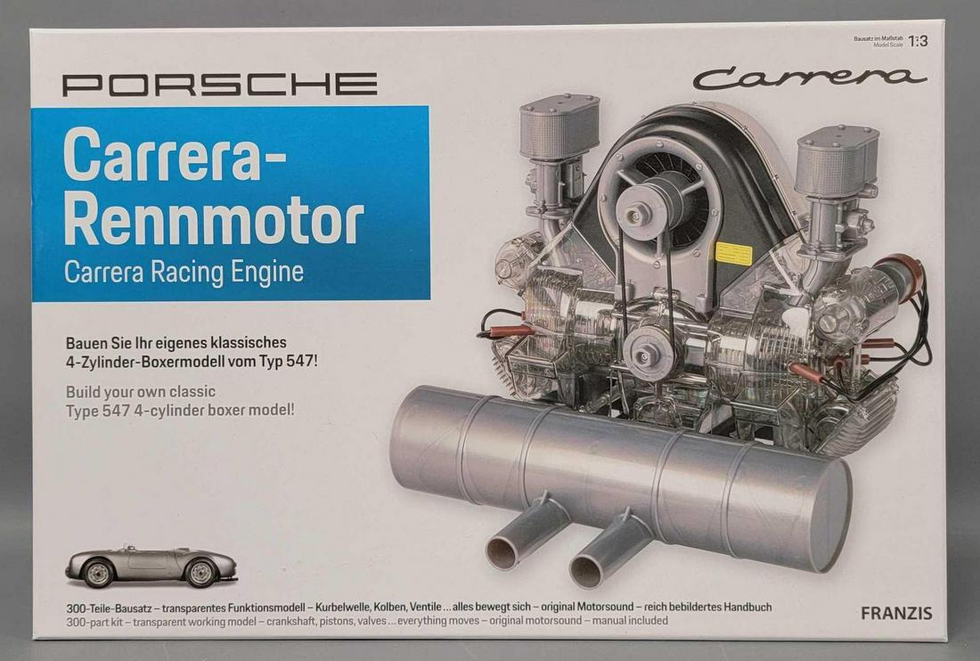 Franzis 1:3 scale Porsche Carrera-Rennmotor racing engine kit in original box (1 of 7)