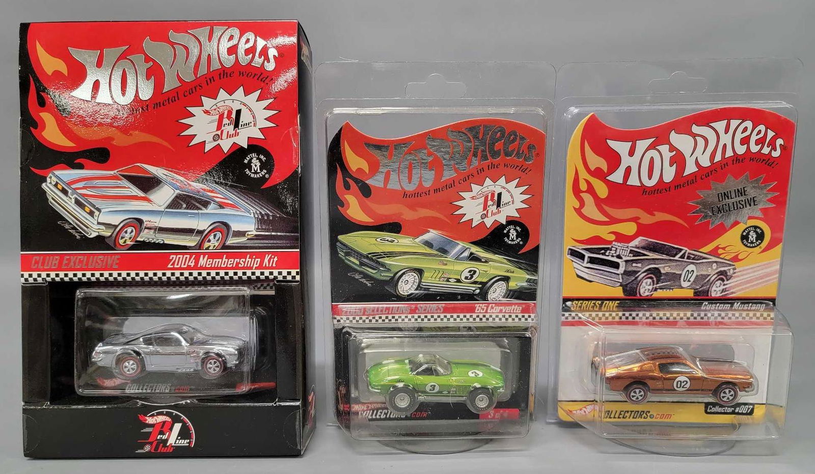 Three Hot Wheels RLC cars on sealed blister cards with two protectors (1 of 5)