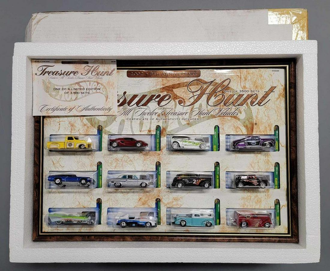 2002 Mattel Hot Wheels Treasure Hunt set in original box plus shipping box (1 of 6)