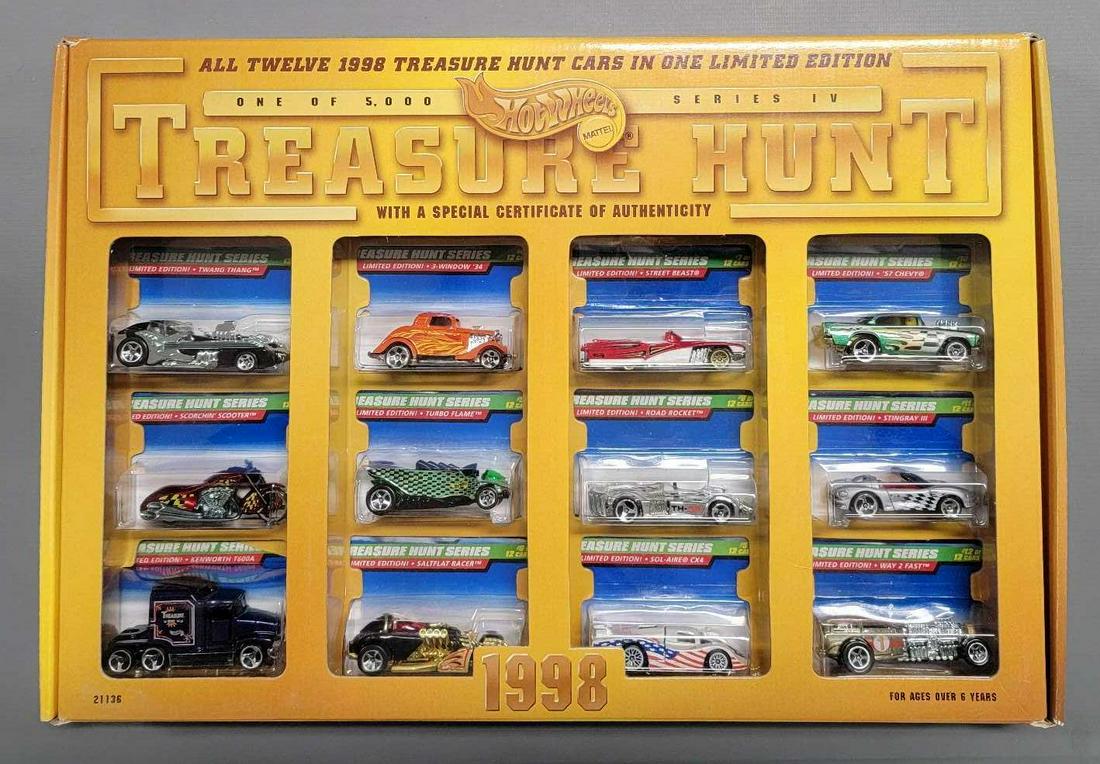 Factory sealed 1998 Mattel Hot Wheels Treasure Hunt set in original box (1 of 7)