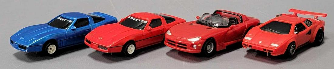 Four Tyco HO street car slot cars (1 of 7)