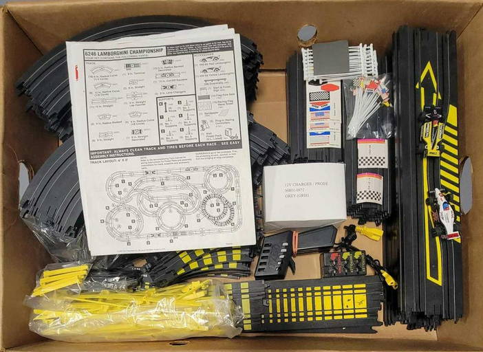 1990's Tyco Lamborghini Championship Track Set With Cars And Box