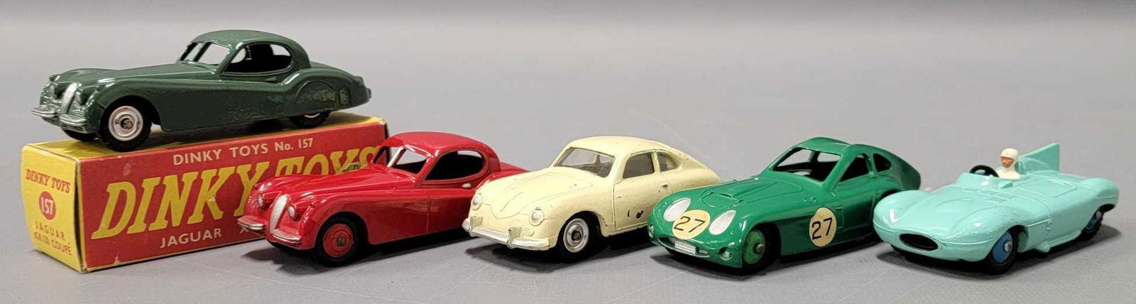 Five Dinky die cast cars with one original box (1 of 7)