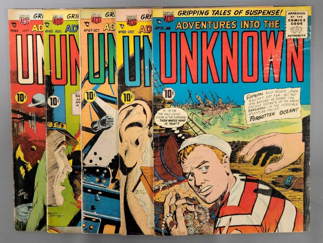 Adventures Into The Unknown 64, 65, 67, 69, 70 (ACG) 1955 (1 of 5)