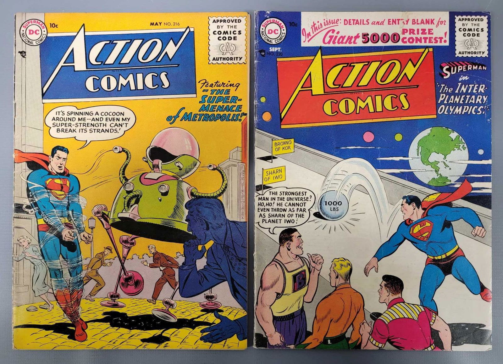Action Comics 216 and 220 (DC) 1956 (1 of 7)