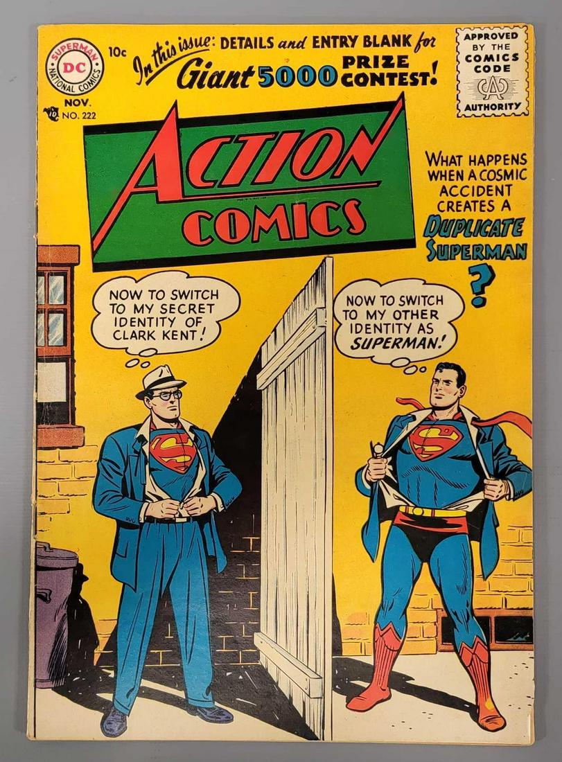 Action Comics 222 (DC) 1956 Duplicate Superman (1 of 8)