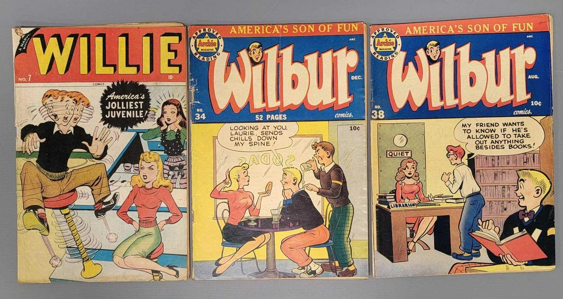 Willie #7 (Marvel 1947) and Wilbur #34 and #38 (Archie) 1950-51 (1 of 5)