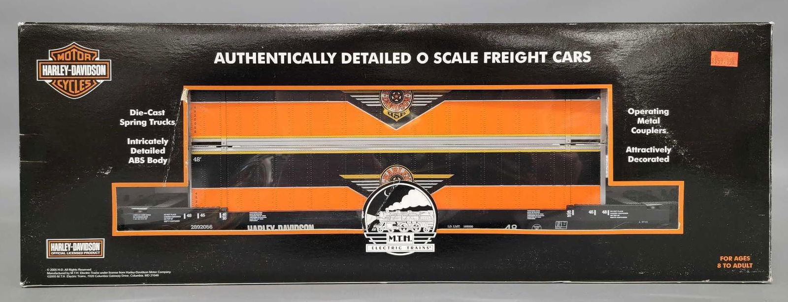 MTH Premier 20-95051 Harley Davidson husky stack car in original box: MTH Premier 20-95051 Harley Davidson husky stack car in original box, C8-9 in an excellent original box.
