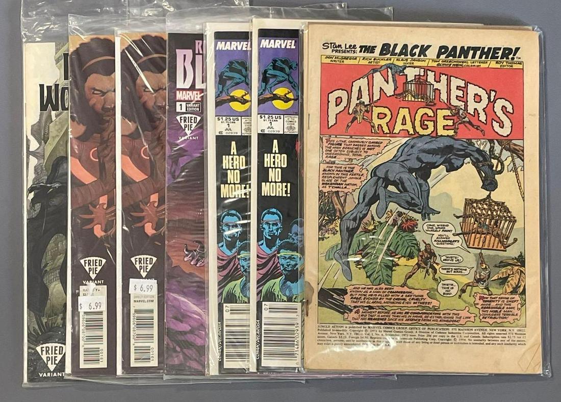 Black Panther lot of 7 (Marvel): Black Panther lot of 7 (Marvel), Jungle Action 6 is coverless, the rest are high grade as seen in the photos.