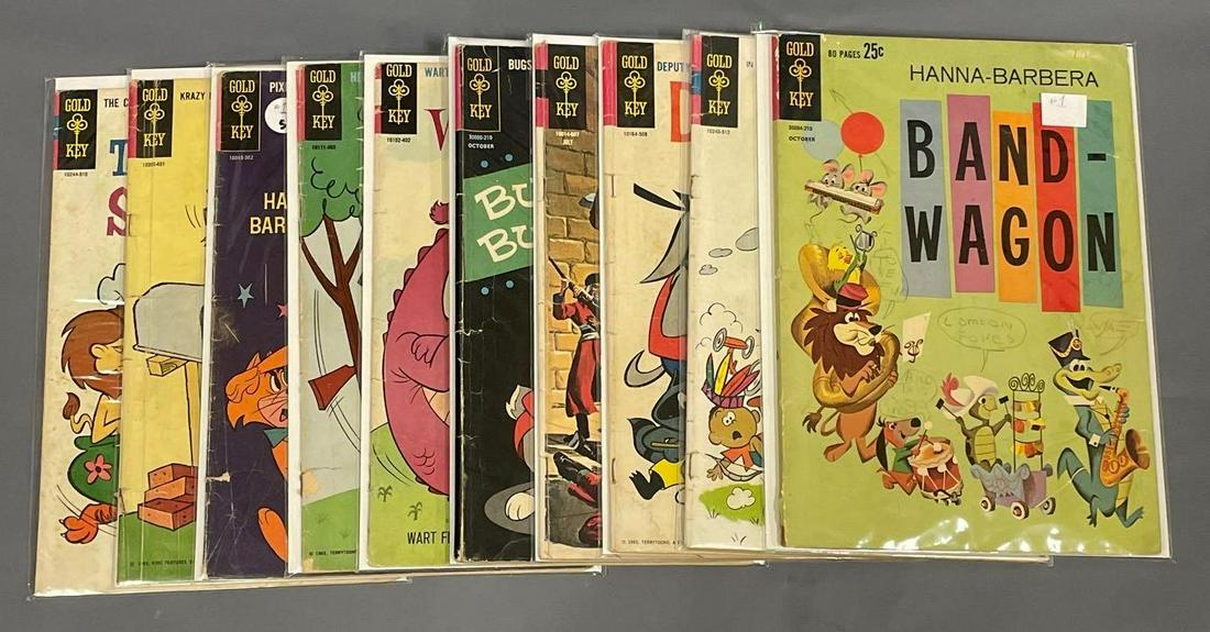 Group of low grade Gold Key comics: Band Wagon 1, Choo Charlie 1, Deputy Dawg 1, Walt and the Wizard 1, Bugs Bunny 86, Phantom 17, Hector Heathcote 1, Pixie and Dixie and Mister Jinks 1, Krazy Kat 1, the Colossal Show 1 are all low grad