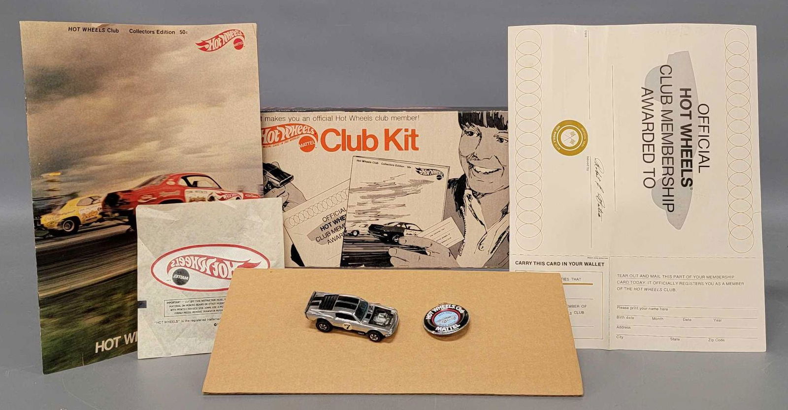 Vintage Mattel Hot Wheels Redline Club Kit with chrome Boss Hoss 6499: Vintage Mattel Hot Wheels Redline Club Kit with chrome Boss Hoss, stock number 6499. Kit is like new in a very good original box with all original paperwork as seen in the photos. The car is near mint