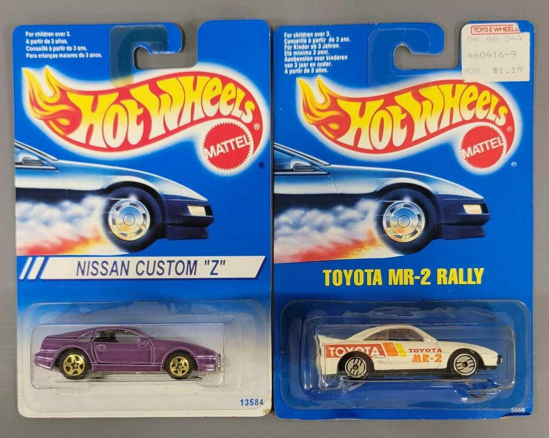 Two Hot Wheels International Cards: Two Hot Wheels International Cards. Nissan Custom Z and Toyota MR2 Rally Both are mint on blister card and cards are near mint