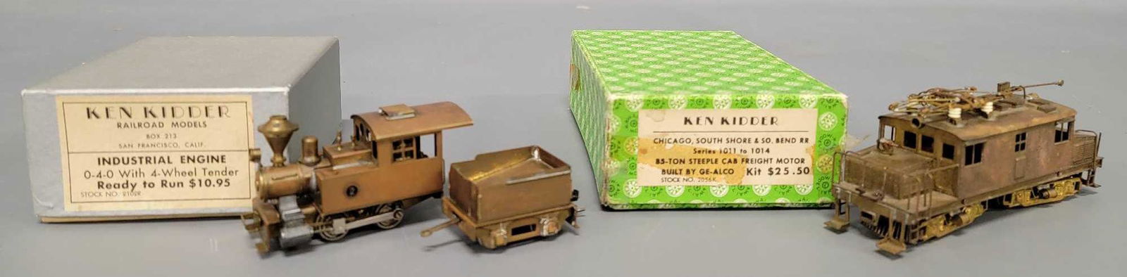 Two Ken Kidder HO scale locomotives in original boxes (1 of 10)