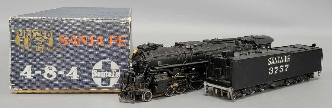 United Ho Brass Santa Fe 4 8 4 Northern Steam Locomotive And