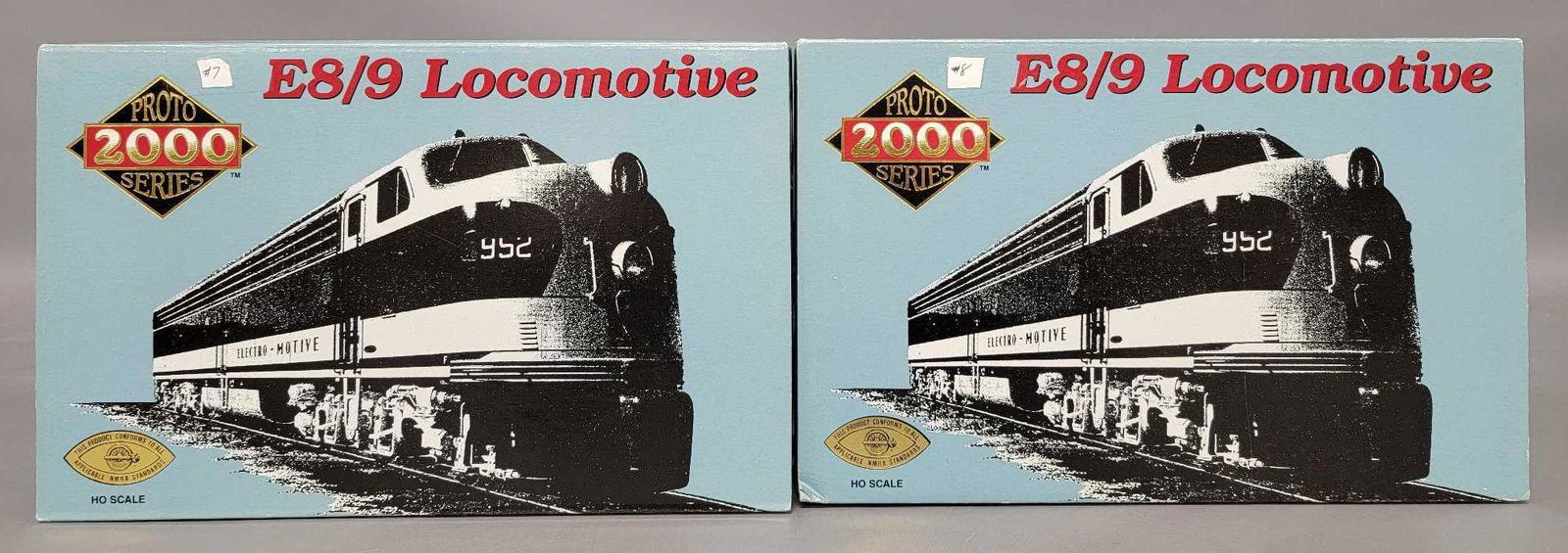 Bachmann Proto 2000 HO scale Burlington E8/9 diesel locomotive set in original boxes (1 of 7)