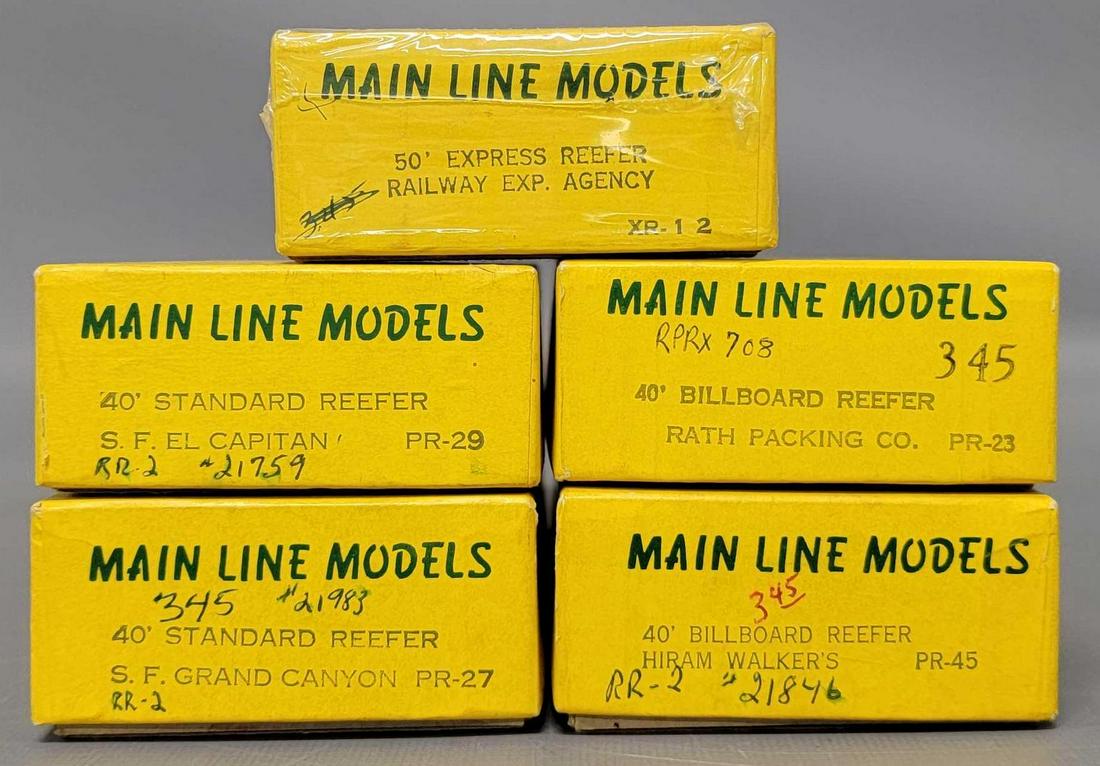 Five Main Line Models HO scale reefer craftsman kits in original boxes (1 of 3)