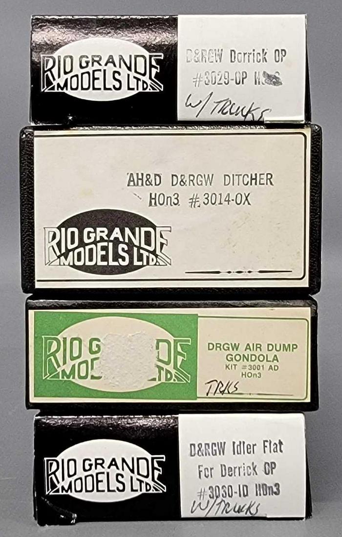 Four Rio Grande Models HOn3 D&RGW rolling stock craftsman kits in original boxes (1 of 5)