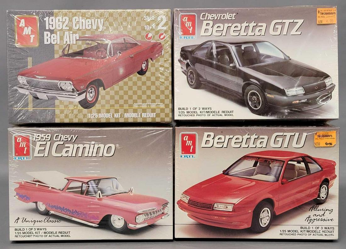 Four AMT 1/25 scale Chevrolet model kits factory sealed (1 of 5)