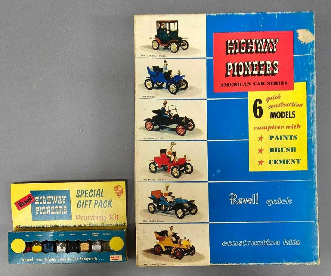 Revell Highway Pioneers P395 six car set in original box with paint and cement (1 of 8)