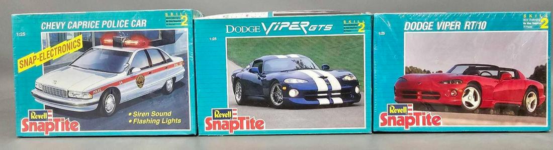 Three Revell snap tite 1/25 scale model kits (1 of 6)