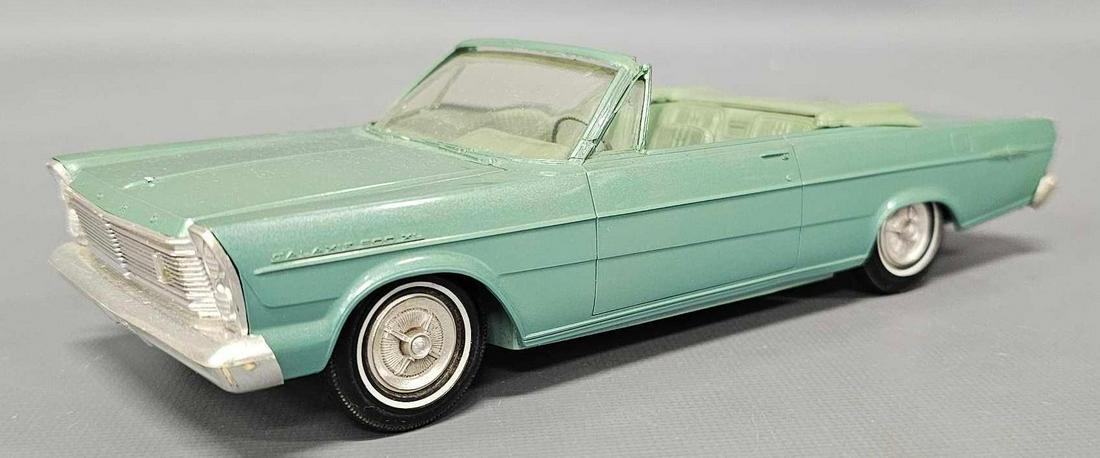 1965 Ford Galaxie convertible green coaster promo car in original box: 1965 Ford Galaxie convertible green coaster promo car in original box, excellent plus condition as seen in the photos.