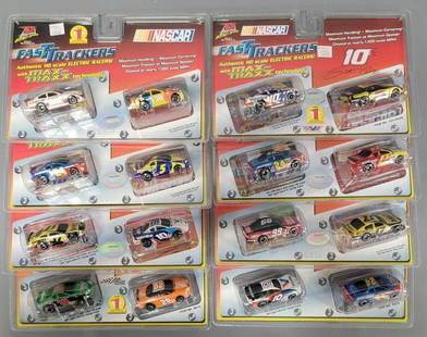 Sixteen Life Like fast trackers NASCAR HO scale slot cars on sealed two pack blister cards: Sixteen Life Like fast trackers NASCAR HO scale slot cars on sealed two pack blister cards, two cars per card, all mint an in near mint condition as seen in the photos.