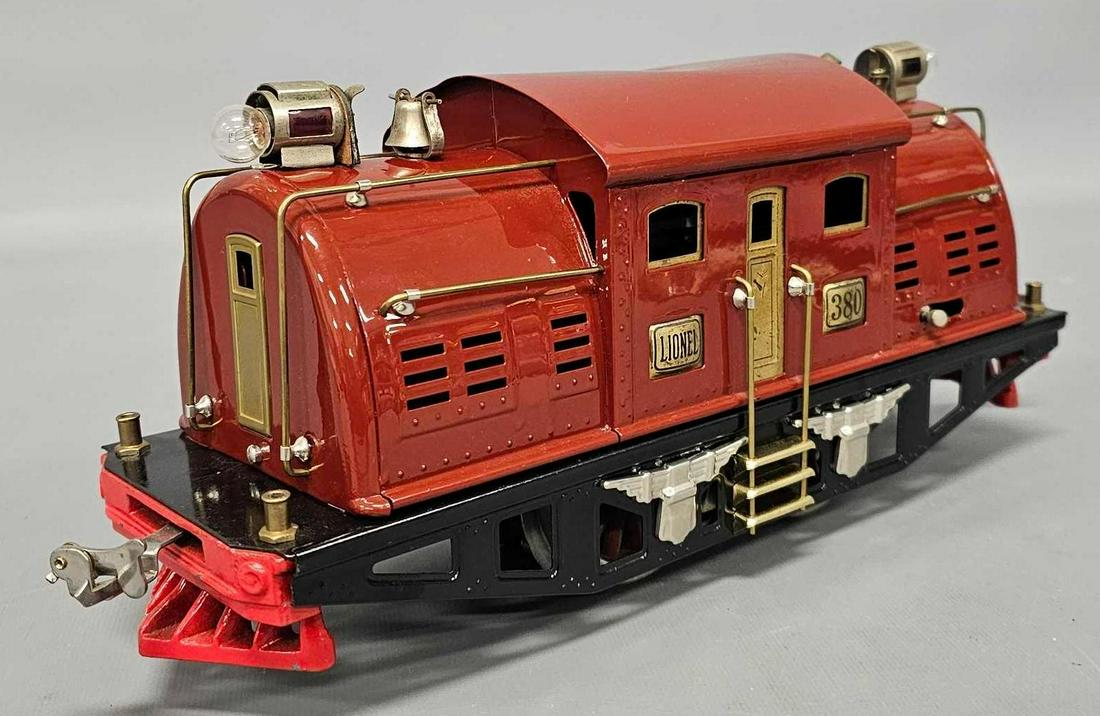 Restored Lionel prewar standard gauge 380 electric locomotive: Restored Lionel prewar standard gauge 380 electric locomotive, still has original wheels. Sold as-is as seen in the photos with no returns.