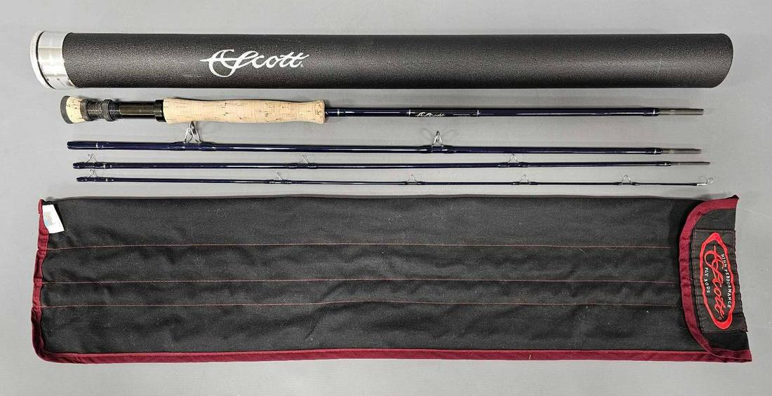 Scott S3S906/4 9' 6Wt 4 piece fly rod in tube: Scott S3S 906/4, 3.8oz, 4 piece fly rod in tube, stock number on tube is 262653, excellent condition as seen in the photos.