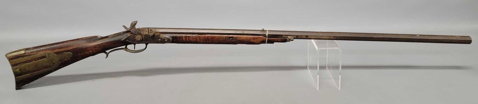 1800's Dickert Gill Sharpe Sharps rifle relic condition: 1800's Dickert Gill Sharpe rifle, very old, has seen better days, relic condition, barrel measures 35 1/4 inches long, 51 1/4 inches overall, has a small piece missing from the forend as well as t
