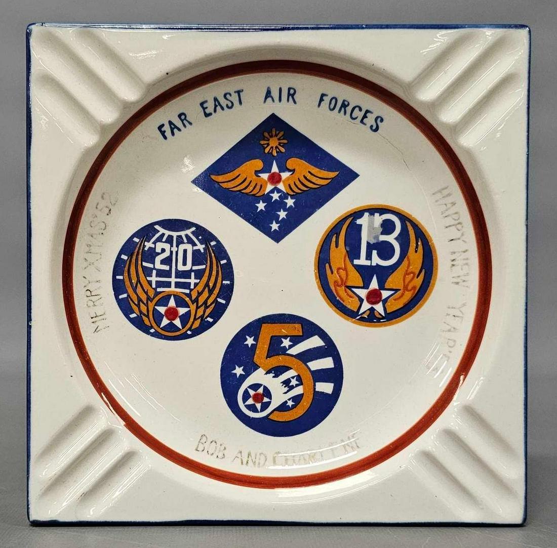 Korean War era Far east Forces Christmas presentation ash tray: Korean War era Far east Forces Christmas presentation ash tray, excellent condition as seen in the photos.