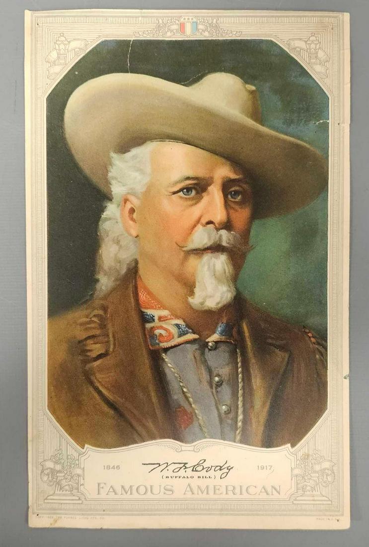1929 Forbes Litho Buffalo Bill Cody Famous American Series: 1930 Forbes Litho Buffalo Bill Cody Famous American Series paper in good condition as seen in the photos.