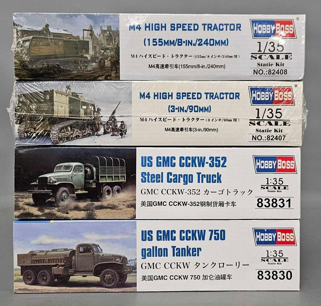 Four 1/35 scale Hobby Boss unbuilt model kits (1 of 7)