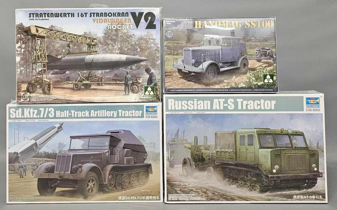 Four factory sealed 1/35 scale Russian WWII era model kits (1 of 7)