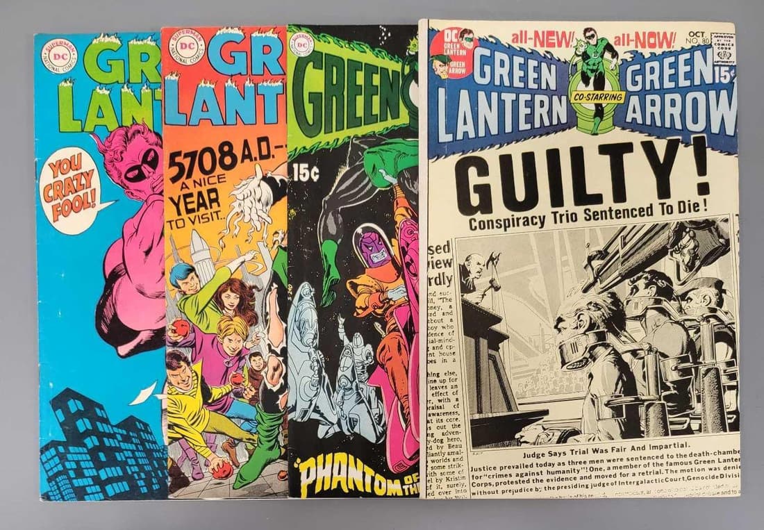 Green Lantern 61 66 72 80: Green Lantern 61 moderate spine wear. 66 minimal wear, high gloss. 72 light corner wear, very high gloss. 80 light wear, great cover as seen in the photos.