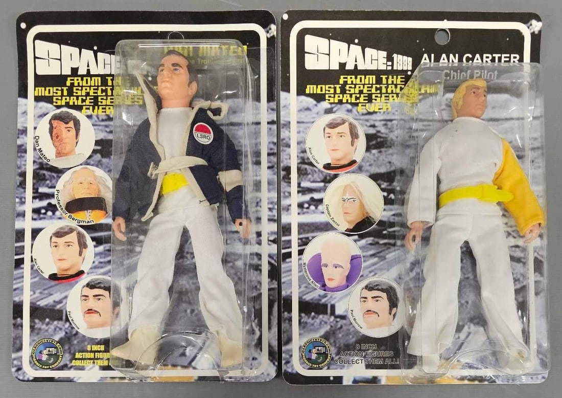 2005 Classic TV Toys Space 1999 action figures with opened blister cards (1 of 4)