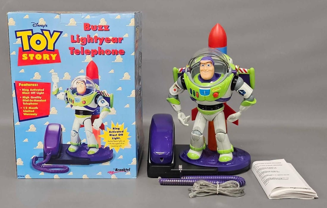 その他 Buzz Lightyear Telephone TOY STORY BUZZ LIGHTYEAR LANDLINE TELEPHONE VTG PHONE WORKS Rocket