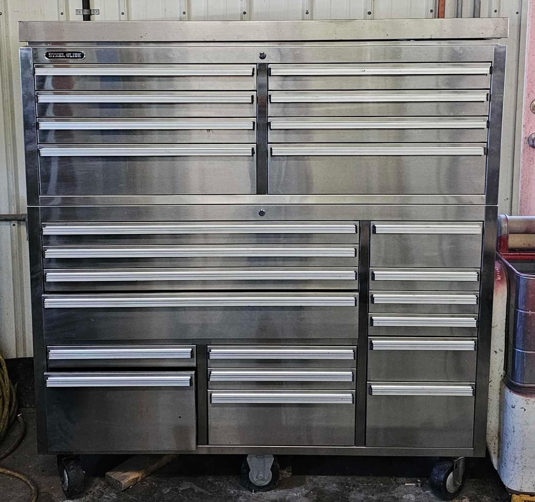 Steel Glide Tool Chest Full Of Tools