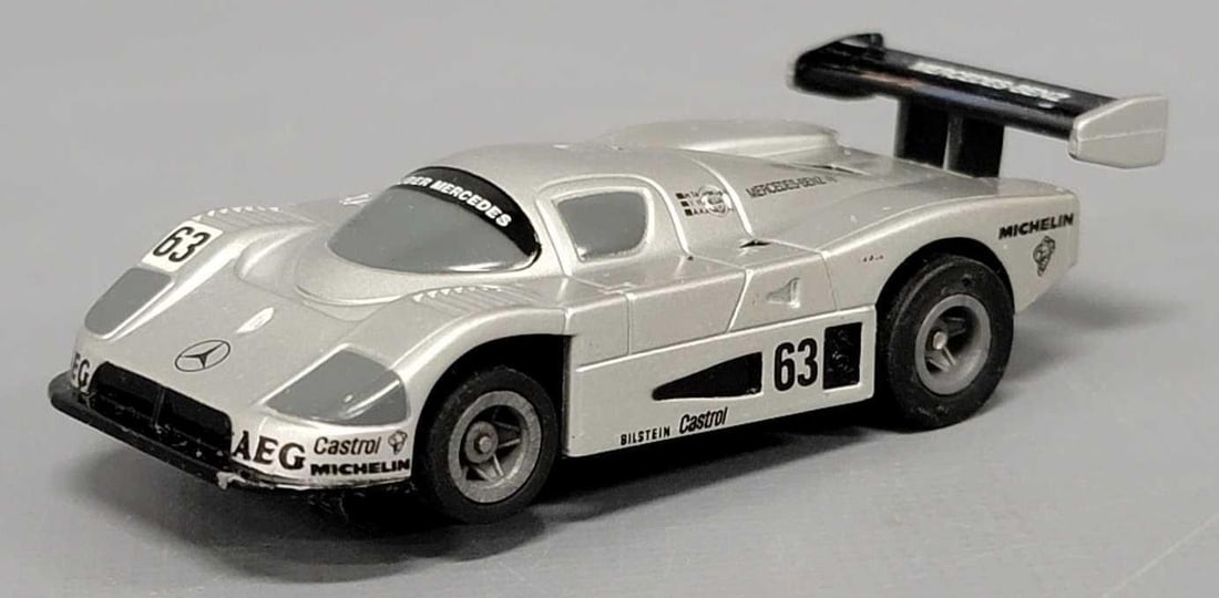 AFX Tomy silver Mercedes-Benz HO slot racer (1 of 7)