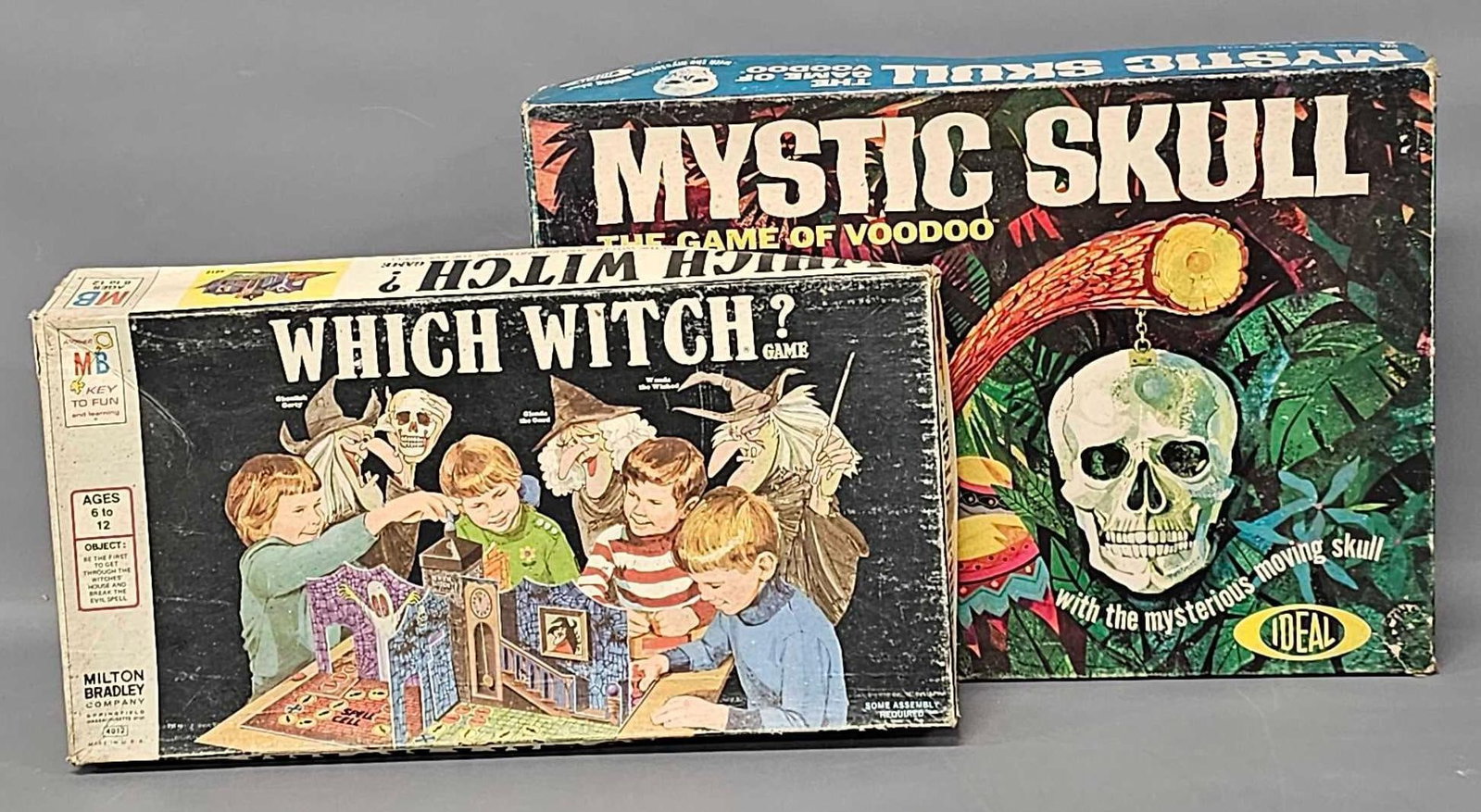 Which Witch? And Mystic Skull incomplete board games: Which Witch? And Mystic Skull board games, both are incomplete as seen in the photos.