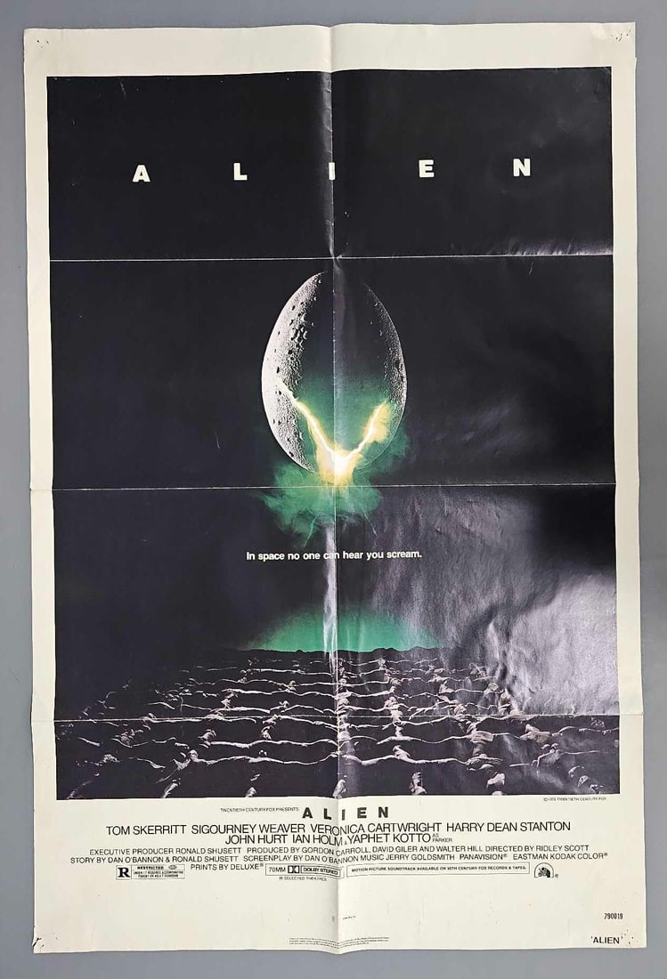 1979 Alien original movie poster 27 1/8 x 41 (1 of 7)