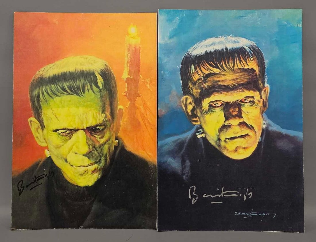 Two Basil Gogos signed color experimental Frankenstein prints (1 of 8)