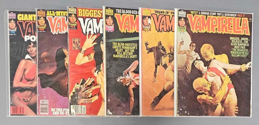 Six Vampirella magazines 56-76 (1 of 4)